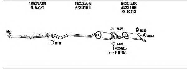 WALKER HO62011 Exhaust System